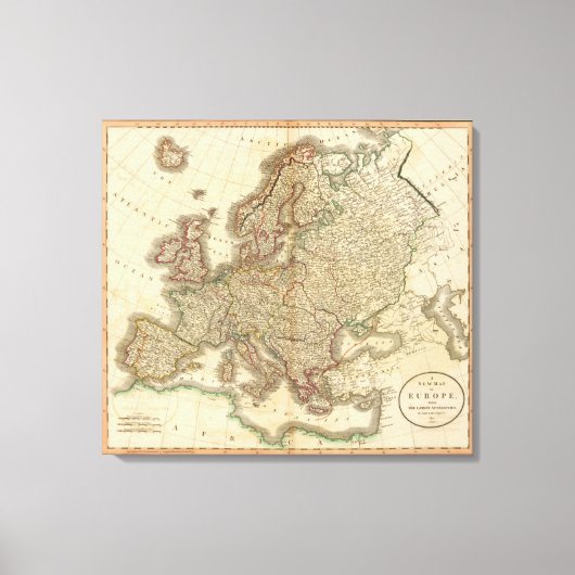 Europe Atlas Map Leinwanddruck (Vorderseite)