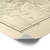 Europe Atlas Map mit den Eisenbahnen Poster (Ecke)