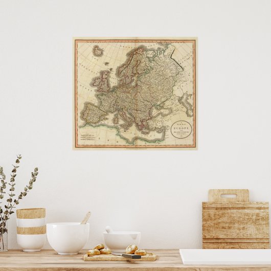 Europe Atlas Map Poster (Küche)