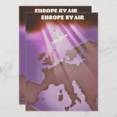 Europe by Air Vintage Reiseplakat. (Vorne/Hinten)