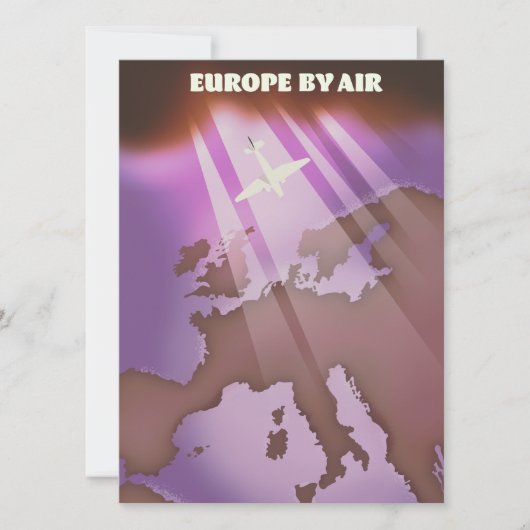 Europe by Air Vintage Reiseplakat. (Vorderseite)