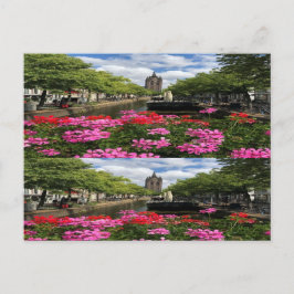 Europe Cityscape Blume Garden Street Postkarte