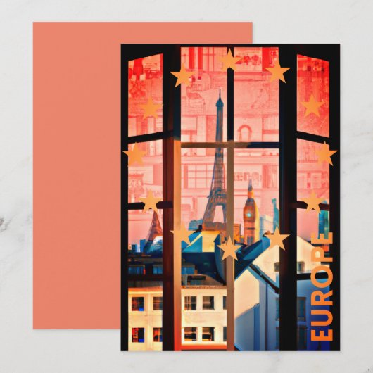 Europe Feiertagskarte (Vorne/Hinten)