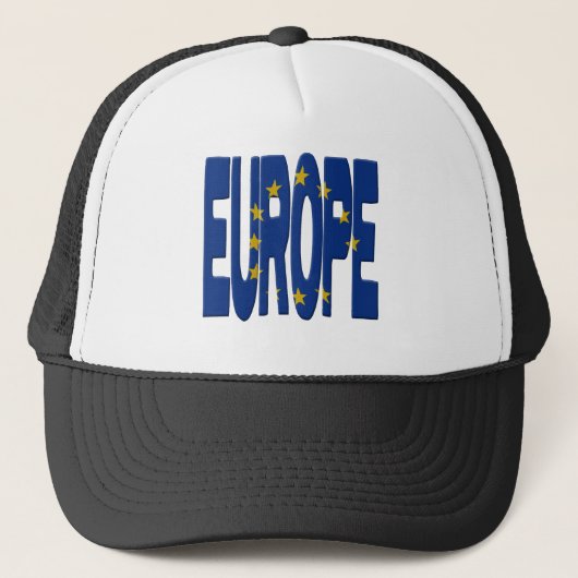 Europe + Flag Truckerkappe (Vorderseite)