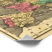 Europe Hand Coloed Atlas Map Poster (Ecke)