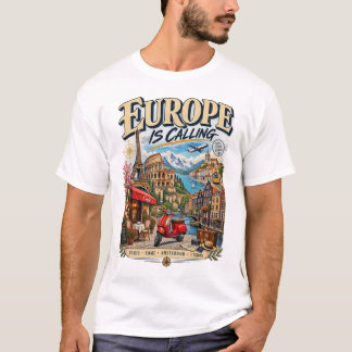 Europe Is Calling T-Shirt | Vintage Europareise