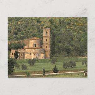 Europe, Italy, Tuscany. Abbazia di Sant'Antimo, Postkarte