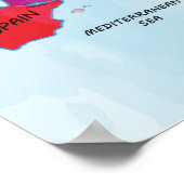 Europe Map Aquarellbilder Poster (Ecke)