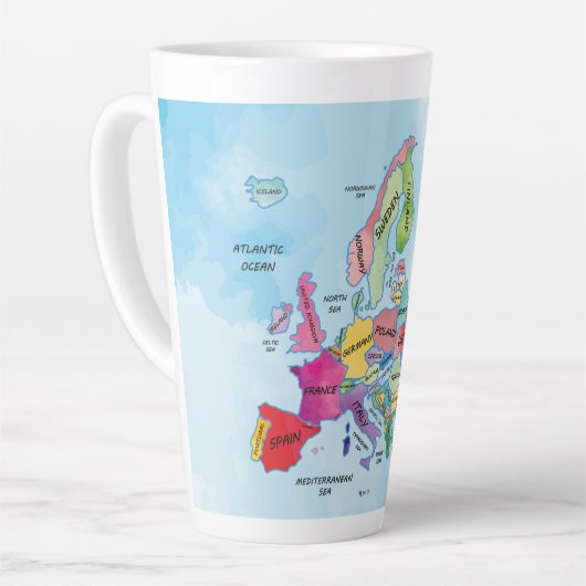 Europe Map Milchtasse (Linke Ecke)
