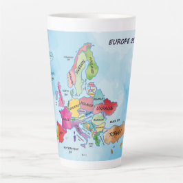 Europe Map Milchtasse