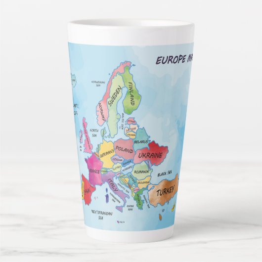 Europe Map Milchtasse (Vorderseite)