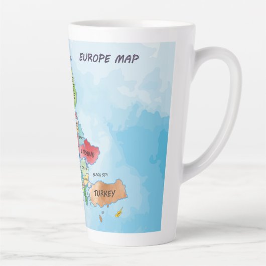 Europe Map Milchtasse (Rechts)