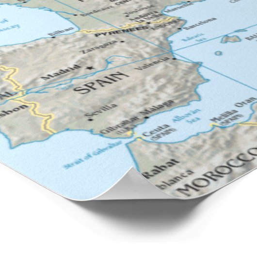 Europe Map Poster (Ecke)