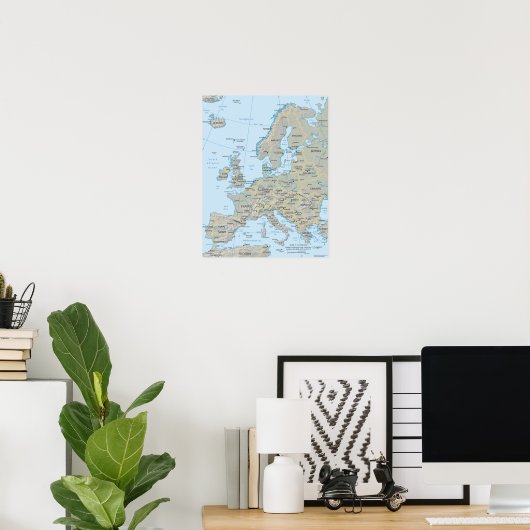 Europe Map Poster (Heimbüro)