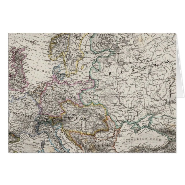 Europe Map von Stieler (Vorderseite (Horizontal))