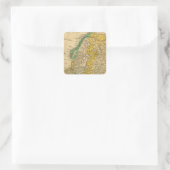 Europe Map von Worcester Quadratischer Aufkleber (Tasche)