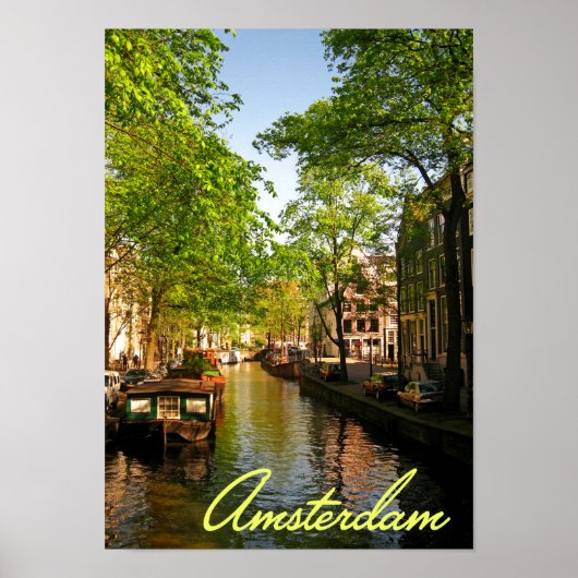 Europe Niederlande Amsterdam Canal Poster (Vorne)