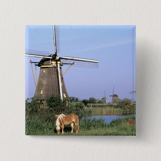 Europe, Niederlande, Zuid Holland, Kinderdijk.2 Button (Vorderseite)