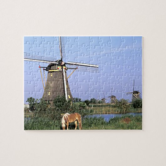 Europe, Niederlande, Zuid Holland, Kinderdijk.2 Puzzle (Horizontal)