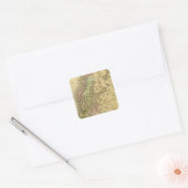 Europe Olney Map Quadratischer Aufkleber (Umschlag)