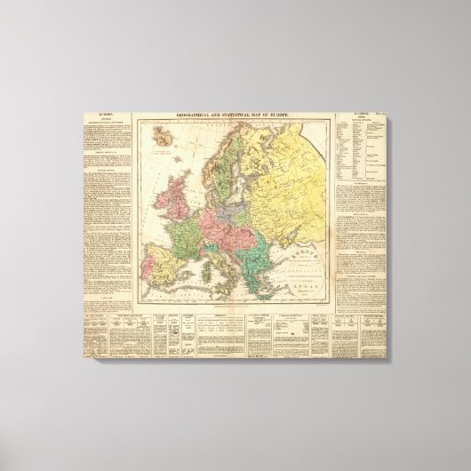Europe Religion Atlas Karte Leinwanddruck (Vorderseite)