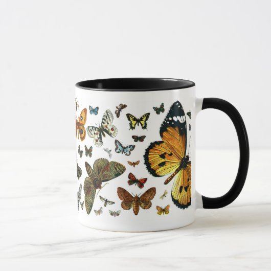 Europe’s Best-Known Butterflies and Moths Collage Tasse (Rechts)