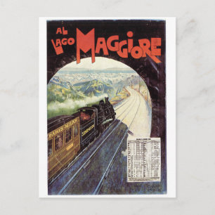 Europe Train Vintage Travel Postcard Postkarte