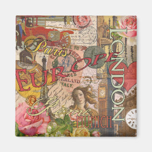 Europe Travel Vintage European Paris France Art Magnet