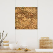 Europe Vintage Map Poster (Küche)