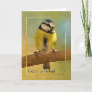 European bluetit digital painting karte