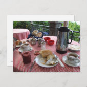 European Breakfast Postcard Postkarte (Vorne/Hinten)