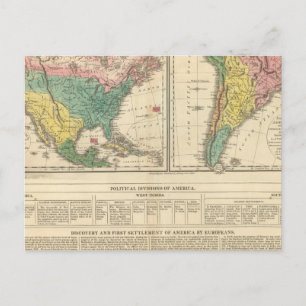 "European Discovery America Atlas Map" Postkarte