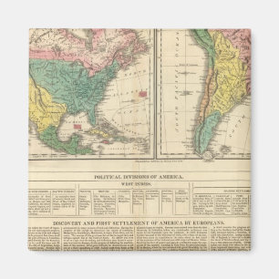 "European Discovery of America Atlas Map" Magnet
