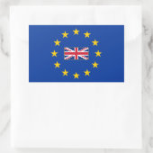 European Gewerkschaft United Kingdom Rectangle Sti Rechteckiger Aufkleber (Tasche)