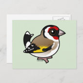 European Goldfinch Postkarte (Vorne/Hinten)