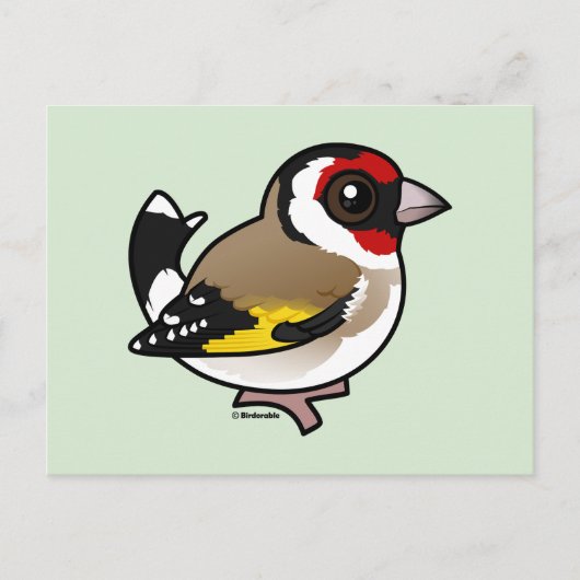 European Goldfinch Postkarte (Vorderseite)