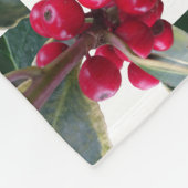 European Holly Pattern Christmas Blanket Fleecedecke (Ecke)