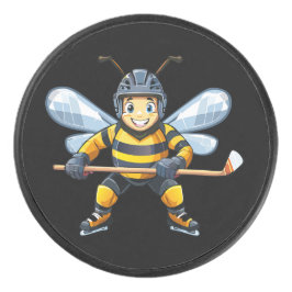 European honey bee (Apis mellifera) Eishockey Puck