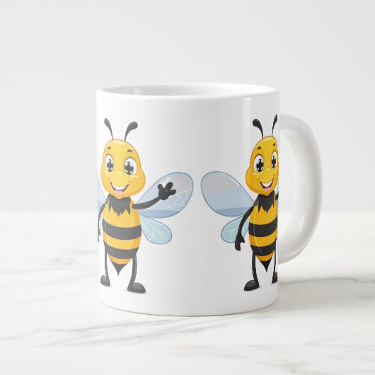 European honey bee Jumbo-Tasse (Vorderseite Rechts)