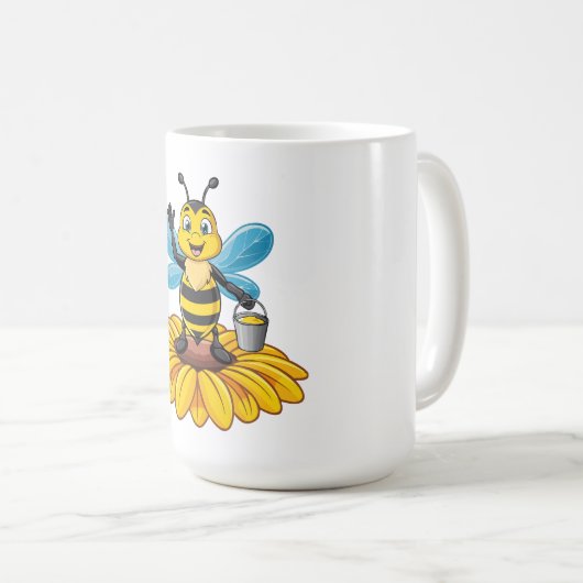 European honey bee kaffeetasse (VorderseiteRechts)