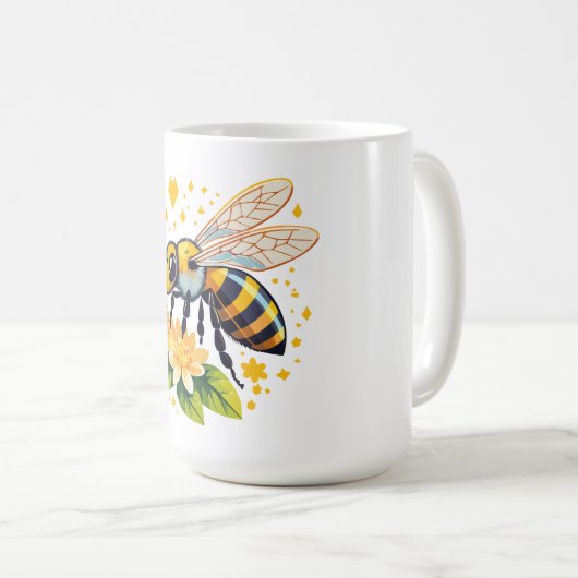 European honey bee kaffeetasse (VorderseiteRechts)
