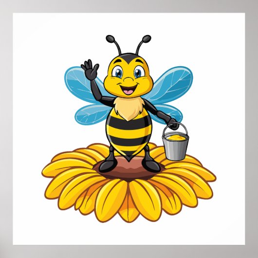 European honey bee poster (Vorne)