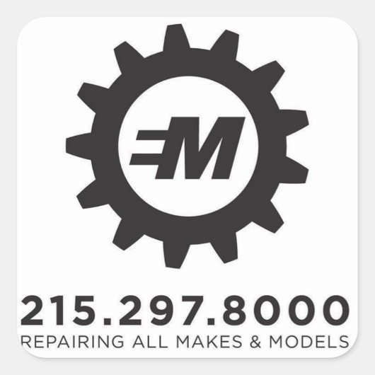 European Motor Services, LLC Decal Quadratischer Aufkleber (Vorderseite)