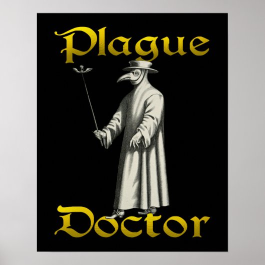 European Plague Doctor Bird Beak Costume Poster (Vorne)