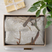 European Robin Birds Nest Paris Decoupage Seidenpapier (Geschenk)