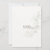 European Robin & Hawthorn – Editable Botanical Wed Einladung (Rückseite)