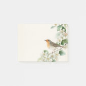 European Robin & Hawthorn – Editable Botanical Wed Post-it Klebezettel (Vorderseite)