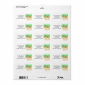 European Robin in Watercolor, Address Labels Adressaufkleber (Vorne)