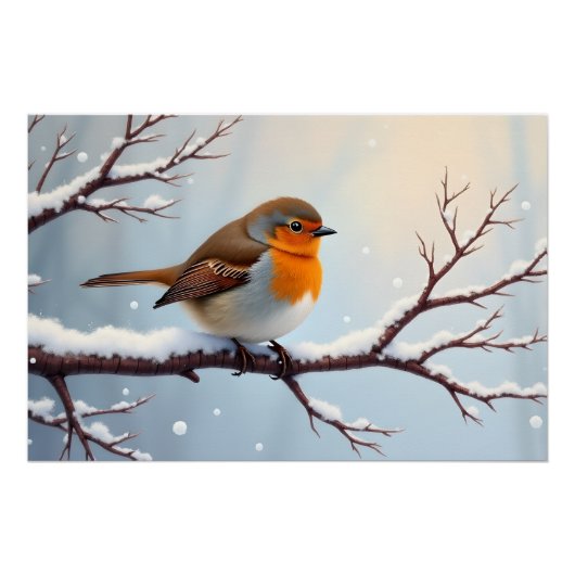European Robin Poster (Vorderseite)