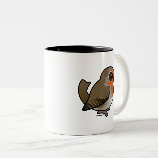 European Robin Zweifarbige Tasse (VorderseiteRechts)